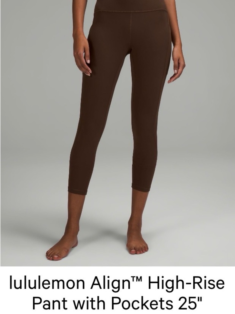 lululemon athletica Align High-Rise Crop Pant - Chocolate Brown
